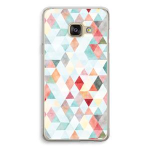 CaseCompany Gekleurde driehoekjes pastel: Samsung Galaxy A3 (2016) Transparant Hoesje