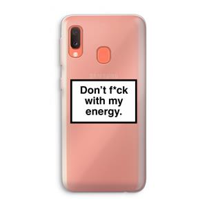 CaseCompany My energy: Samsung Galaxy A20e Transparant Hoesje