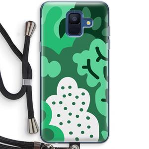 CaseCompany Bushes: Samsung Galaxy A6 (2018) Transparant Hoesje met koord