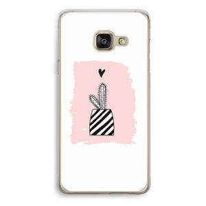 CaseCompany Zwart-wit cactus: Samsung Galaxy A3 (2016) Transparant Hoesje