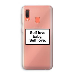 CaseCompany Self love: Samsung Galaxy A20e Transparant Hoesje
