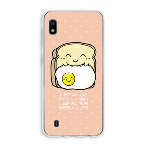 CaseCompany Sleep All Day: Samsung Galaxy A10 Transparant Hoesje