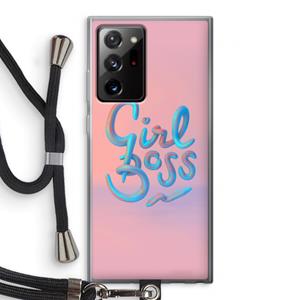 CaseCompany Girl boss: Samsung Galaxy Note 20 Ultra / Note 20 Ultra 5G Transparant Hoesje met koord