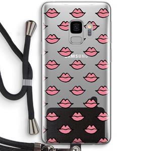 CaseCompany Lipjes: Samsung Galaxy S9 Transparant Hoesje met koord
