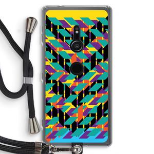 CaseCompany Skew Bee 1: Sony Xperia XZ2 Transparant Hoesje met koord