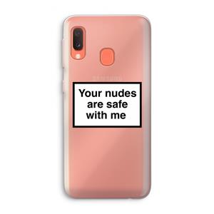 CaseCompany Safe with me: Samsung Galaxy A20e Transparant Hoesje