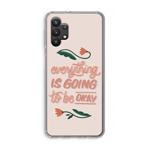 CaseCompany Optimistic flower girl: Samsung Galaxy A32 5G Transparant Hoesje