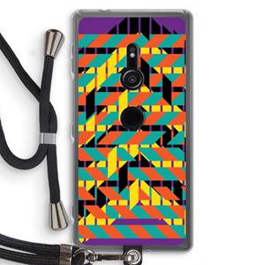 CaseCompany Skew Bee 2: Sony Xperia XZ2 Transparant Hoesje met koord