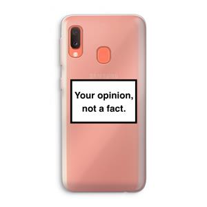 CaseCompany Your opinion: Samsung Galaxy A20e Transparant Hoesje