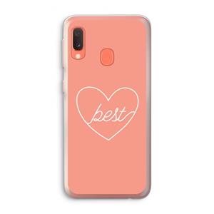 CaseCompany Best heart: Samsung Galaxy A20e Transparant Hoesje