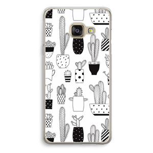 CaseCompany Cactusmotief: Samsung Galaxy A3 (2016) Transparant Hoesje