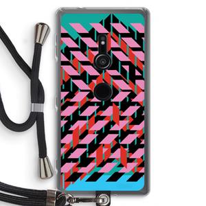 CaseCompany Skew Blush 2: Sony Xperia XZ2 Transparant Hoesje met koord