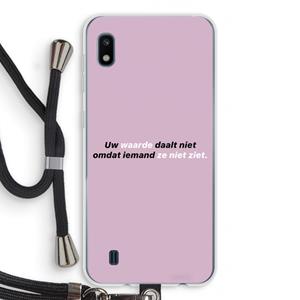 CaseCompany uw waarde daalt niet: Samsung Galaxy A10 Transparant Hoesje met koord
