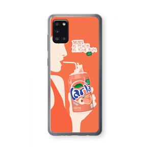 CaseCompany Peach please!: Samsung Galaxy A31 Transparant Hoesje