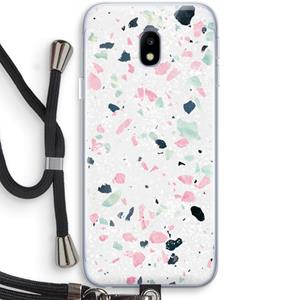 CaseCompany Terrazzo N°3: Samsung Galaxy J3 (2017) Transparant Hoesje met koord
