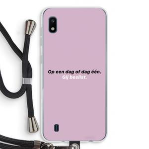 CaseCompany gij beslist: Samsung Galaxy A10 Transparant Hoesje met koord