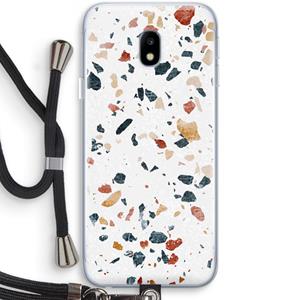 CaseCompany Terrazzo N°4: Samsung Galaxy J3 (2017) Transparant Hoesje met koord
