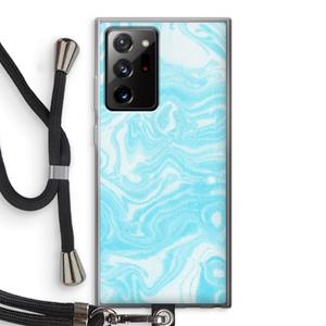 CaseCompany Waterverf blauw: Samsung Galaxy Note 20 Ultra / Note 20 Ultra 5G Transparant Hoesje met koord