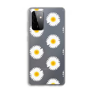 CaseCompany Margrietjes: Samsung Galaxy A72 Transparant Hoesje