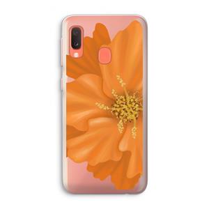 CaseCompany Orange Ellila flower: Samsung Galaxy A20e Transparant Hoesje