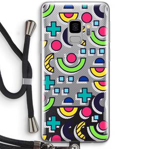 CaseCompany 8-bit N°6: Samsung Galaxy S9 Transparant Hoesje met koord