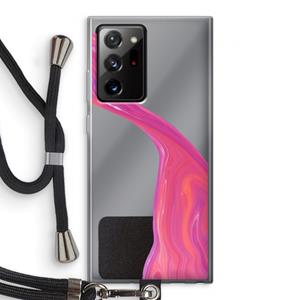 CaseCompany Paarse stroom: Samsung Galaxy Note 20 Ultra / Note 20 Ultra 5G Transparant Hoesje met koord