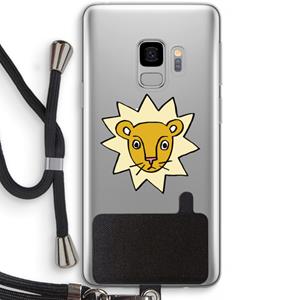 CaseCompany Kleine leeuw: Samsung Galaxy S9 Transparant Hoesje met koord
