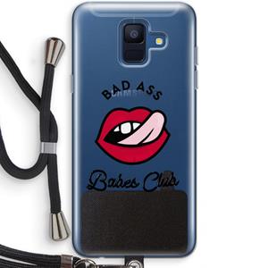 CaseCompany Badass Babes Club: Samsung Galaxy A6 (2018) Transparant Hoesje met koord