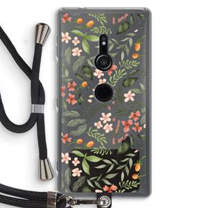 CaseCompany Sweet little flowers: Sony Xperia XZ2 Transparant Hoesje met koord