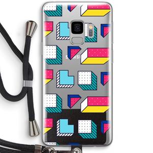 CaseCompany 8-bit N°7: Samsung Galaxy S9 Transparant Hoesje met koord