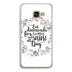 CaseCompany Diamonds: Samsung Galaxy A3 (2016) Transparant Hoesje