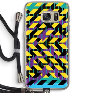 CaseCompany Skew Bee 3: Samsung Galaxy S7 Transparant Hoesje met koord