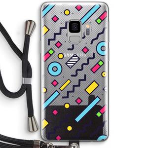 CaseCompany 8-bit N°8: Samsung Galaxy S9 Transparant Hoesje met koord