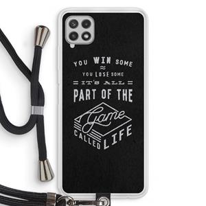 CaseCompany Life: Samsung Galaxy A22 4G Transparant Hoesje met koord
