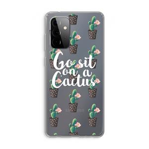 CaseCompany Cactus quote: Samsung Galaxy A72 Transparant Hoesje