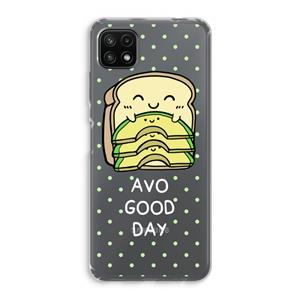 CaseCompany Avo Good Day: Samsung Galaxy A22 5G Transparant Hoesje