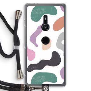 CaseCompany Memphis Shapes: Sony Xperia XZ2 Transparant Hoesje met koord