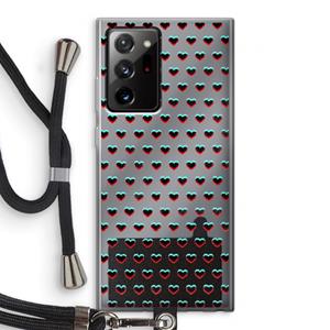 CaseCompany Hartjes: Samsung Galaxy Note 20 Ultra / Note 20 Ultra 5G Transparant Hoesje met koord