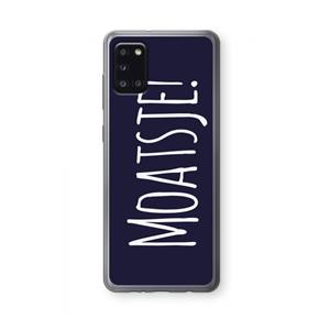 CaseCompany Moatsje!: Samsung Galaxy A31 Transparant Hoesje