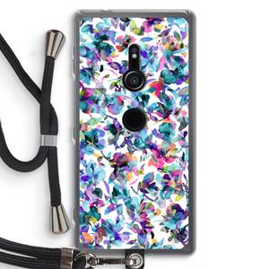 CaseCompany Hibiscus Flowers: Sony Xperia XZ2 Transparant Hoesje met koord