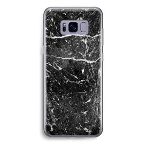 CaseCompany Zwart marmer: Samsung Galaxy S8 Transparant Hoesje
