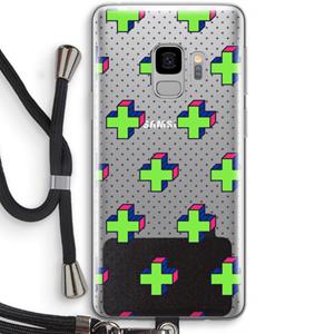 CaseCompany 8-bit N°10: Samsung Galaxy S9 Transparant Hoesje met koord