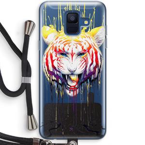 CaseCompany Fading: Samsung Galaxy A6 (2018) Transparant Hoesje met koord