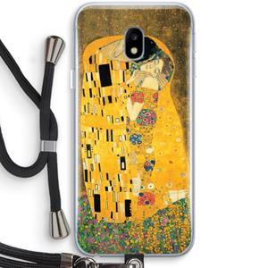 CaseCompany Der Kuss: Samsung Galaxy J3 (2017) Transparant Hoesje met koord