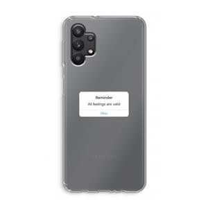 CaseCompany Reminder: Samsung Galaxy A32 5G Transparant Hoesje