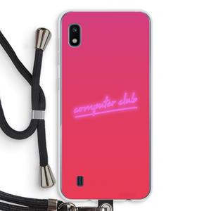 CaseCompany Vice Glow: Samsung Galaxy A10 Transparant Hoesje met koord