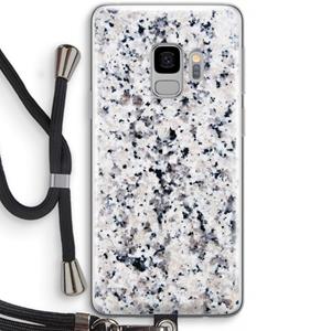 CaseCompany Gespikkelde marmer: Samsung Galaxy S9 Transparant Hoesje met koord