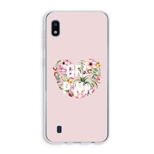 CaseCompany GRL PWR Flower: Samsung Galaxy A10 Transparant Hoesje