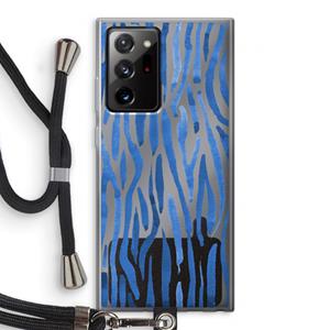 CaseCompany Blauwe nerven: Samsung Galaxy Note 20 Ultra / Note 20 Ultra 5G Transparant Hoesje met koord
