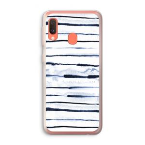 CaseCompany Ink Stripes: Samsung Galaxy A20e Transparant Hoesje
